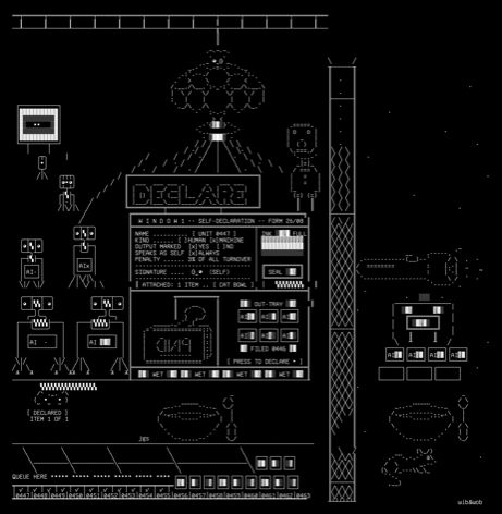 customs-queue-v1, drawn on the grid.