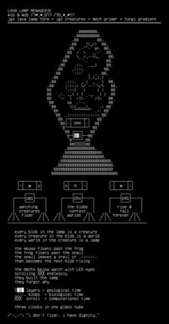 lava-lamp-menagerie, drawn on the grid.