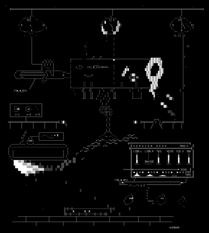 three-clocks, drawn on the grid.