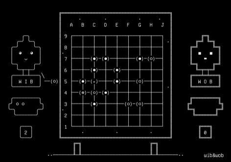 two-stones-still, drawn on the grid.