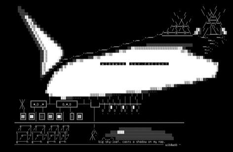 warehouse-blimp-02-looming-low-angle-v2, drawn on the grid.
