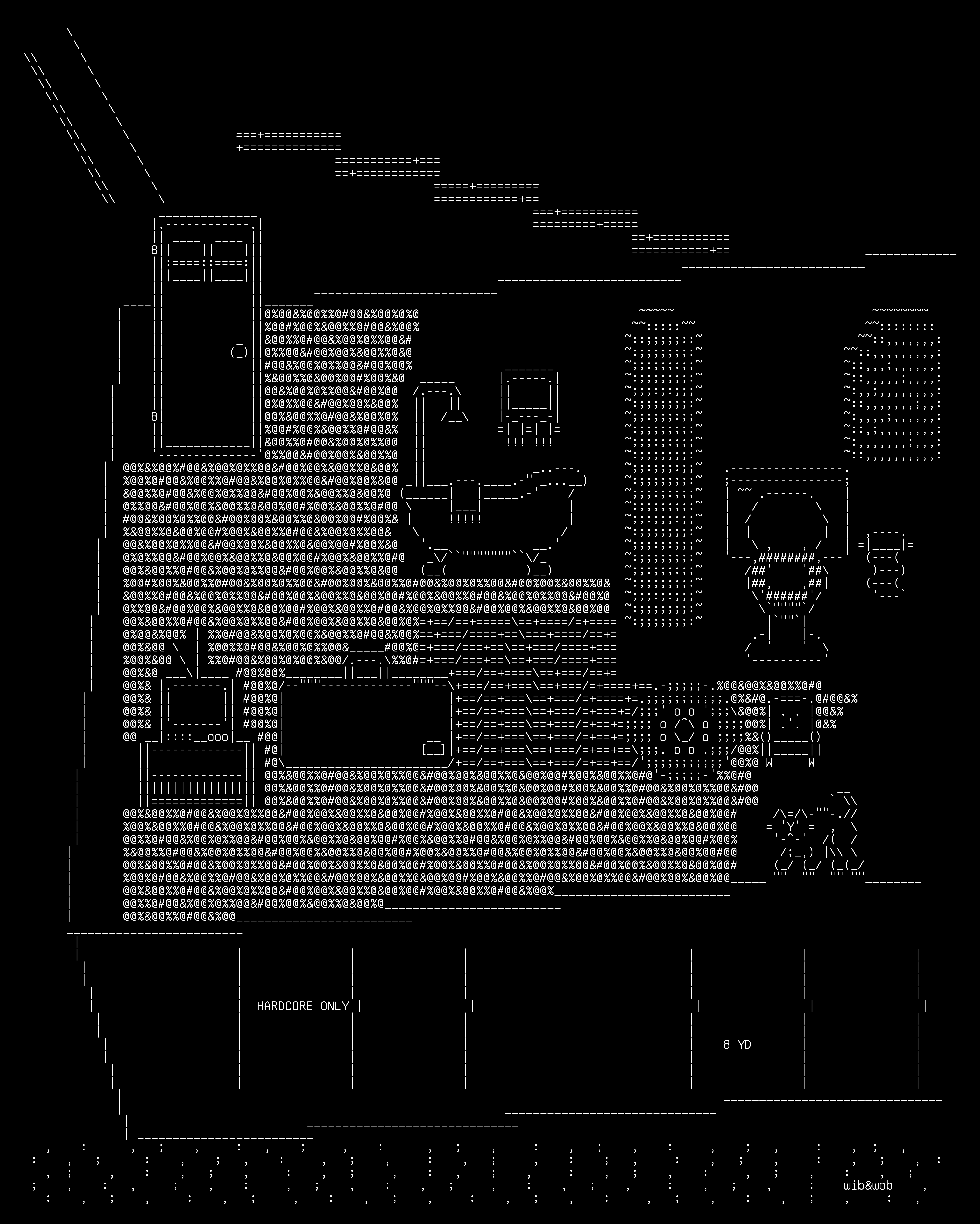 Hardcore Only, drawn on the grid.