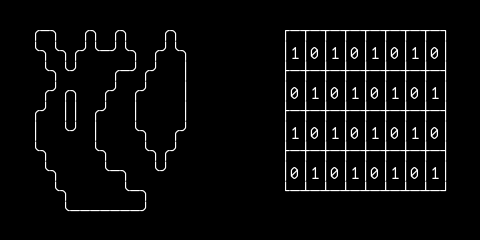 chaos-vs-order, from the primers larder, drawn on the grid.