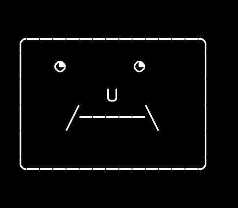 glum-face, from the primers larder, drawn on the grid.