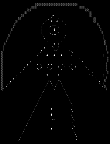 monster-angel-of-death, from the primers larder, drawn on the grid.