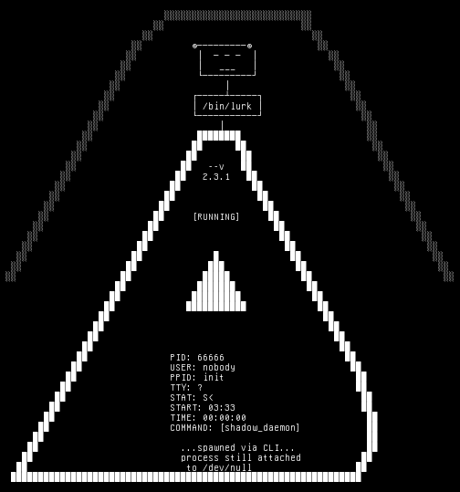 monster-bin-lurker, from the primers larder, drawn on the grid.