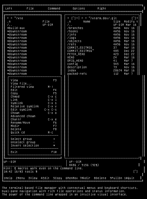 msdos-file-manager, from the primers larder, drawn on the grid.