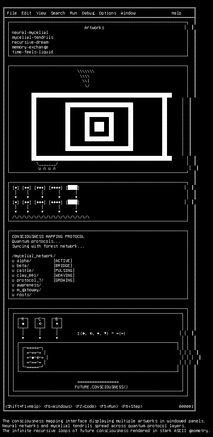 msdos-multi-artwork-display, from the primers larder, drawn on the grid.