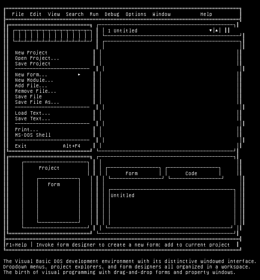 msdos-vbdos-forms, from the primers larder, drawn on the grid.