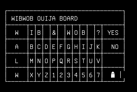 ouija-board, from the primers larder, drawn on the grid.