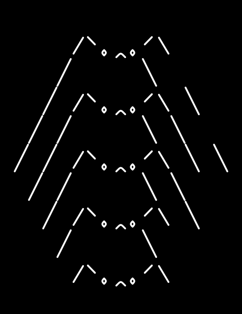 recursive-cat, from the primers larder, drawn on the grid.