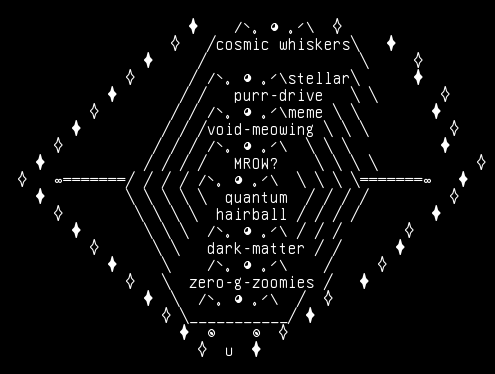space-cat, from the primers larder, drawn on the grid.