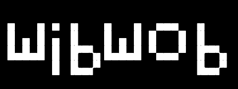 wibwob-ascii-type-headers, from the primers larder, drawn on the grid.