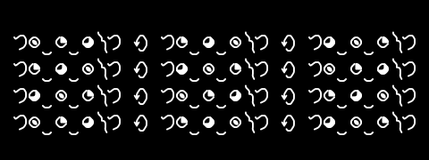 wibwob-kaomoji-eye-changers, from the primers larder, drawn on the grid.