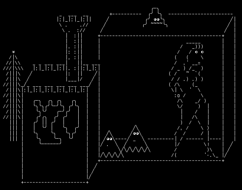 www-castle-simple-with-woman, from the primers larder, drawn on the grid.